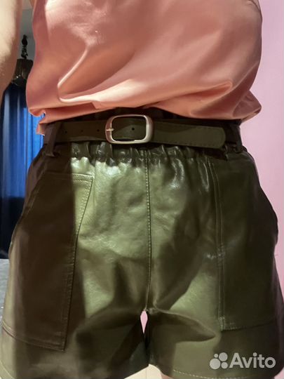 Шорты женские кожаные