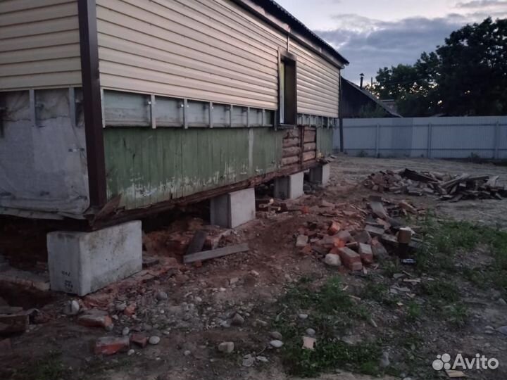 Подъем домов замена венцов