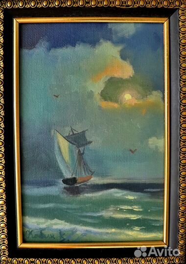 Картина маслом на картоне