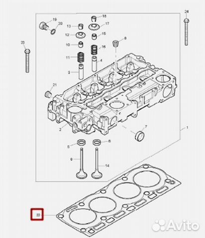Прокладка гбц Perkins
