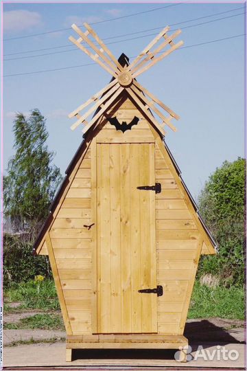 Дачный туалет с кошкой VNW