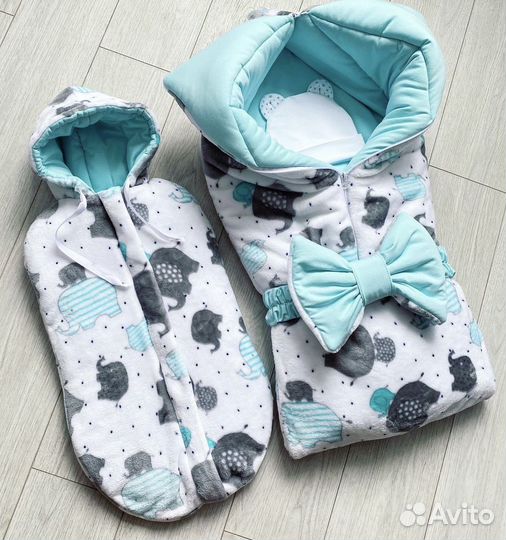 Осенний зимний конверт в коляску