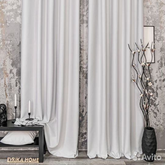 Шторы блэкаут Амадео платиновый новые пошив