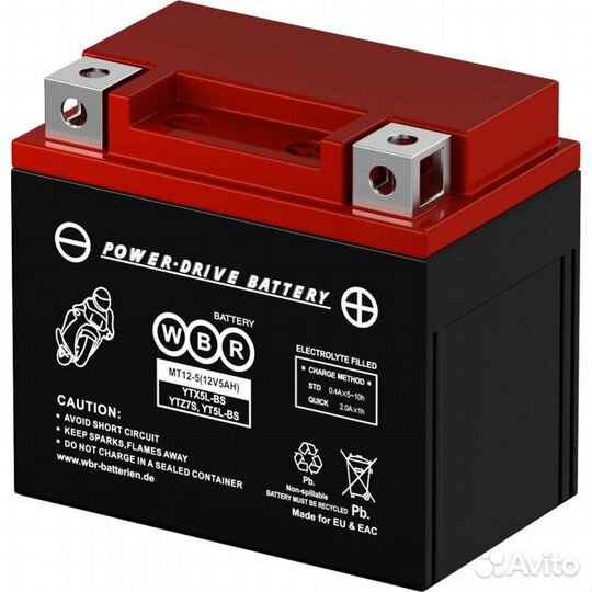 Аккумулятор WBR MT 12-5ah для скутеров, мопедов