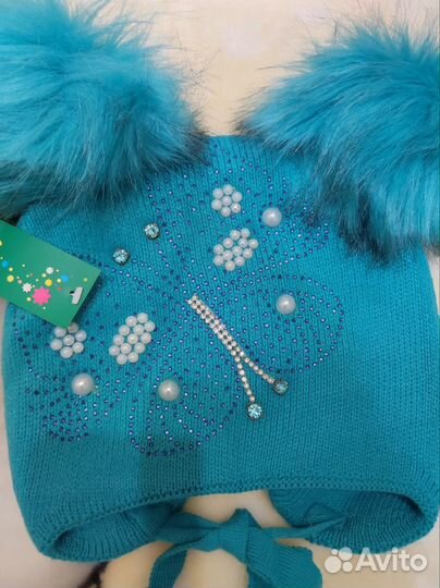 Шапка зимняя для девочки новая