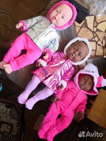 Куклы младенцы 41 см. Новые, классные. Одежда