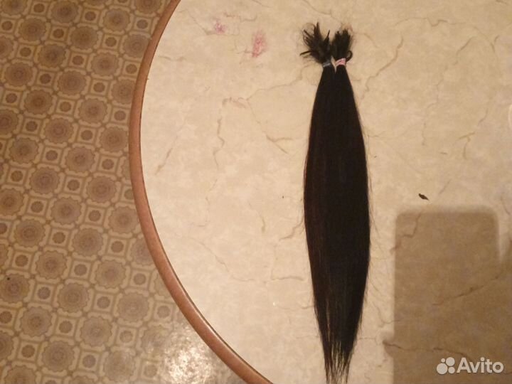 Волосы натуральные бу 40 см,80 прядей