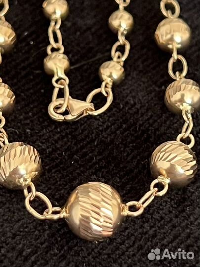 Золотая цепь с шариками