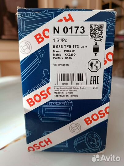 Фильтр топливный Bosch 0986TF0173