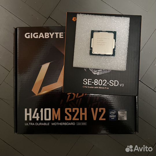 Комплект lga1200: i3 10100f h410 16gb кулер