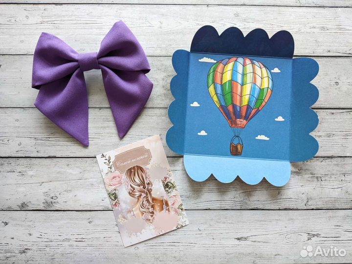 Банты заколки для волос цвет лаванда