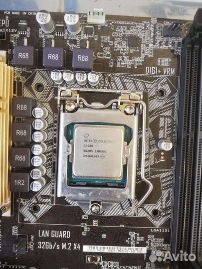 Материнская плата + процессор G 3900 + 8 GB DDR3