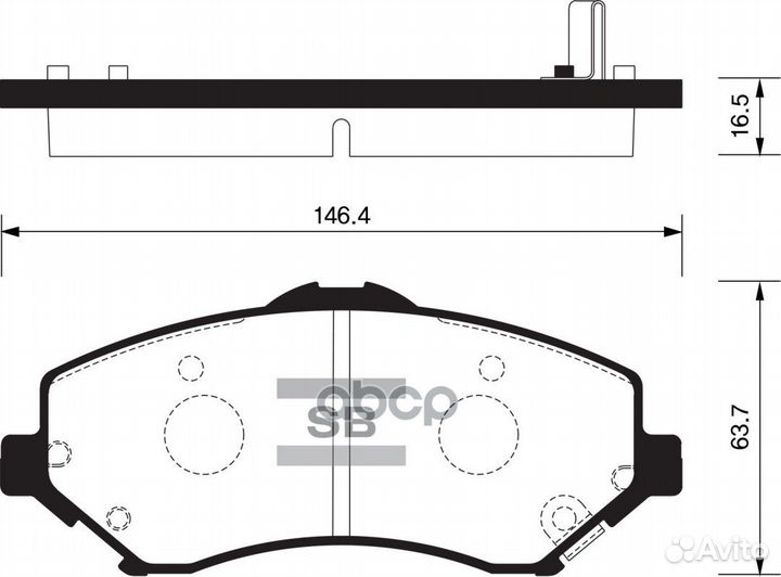 SP2185 колодки дисковые п. Jeep Wrangler 2.8CR