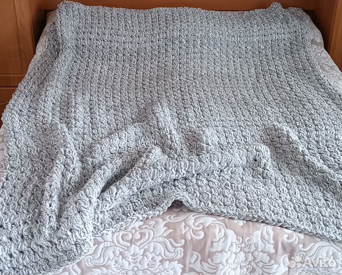 Плюшевый плед с объёмным узором 205 см х 180 см