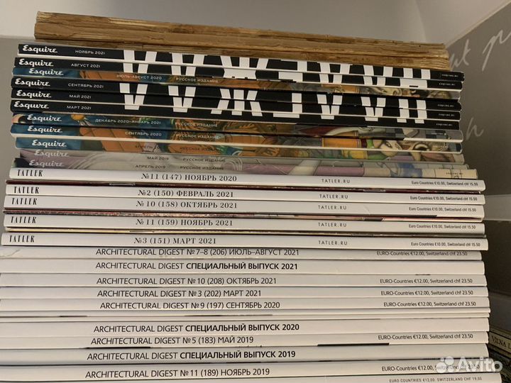 Глянец: Vogue, GQ, Esquire, Tatler, AD, Elle