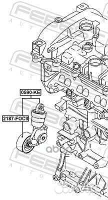 Натяжитель ремня 0590-KE Febest