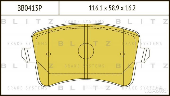 Blitz BB0413P Колодки тормозные дисковые перед