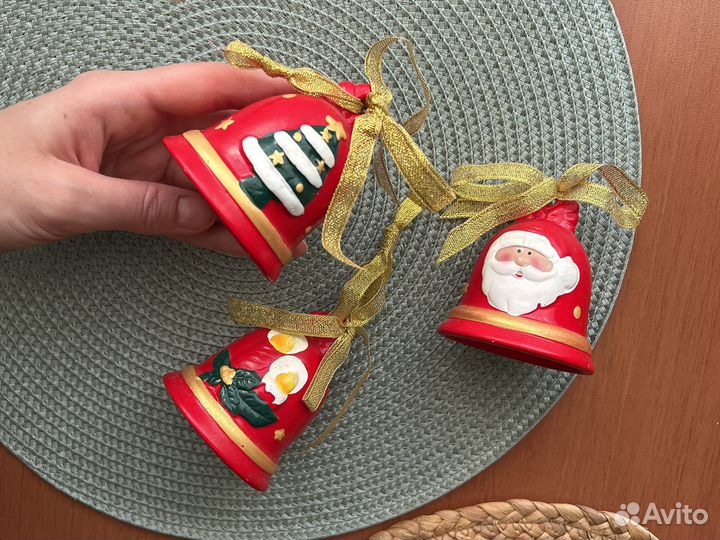 Новогодние колокольчики керамика