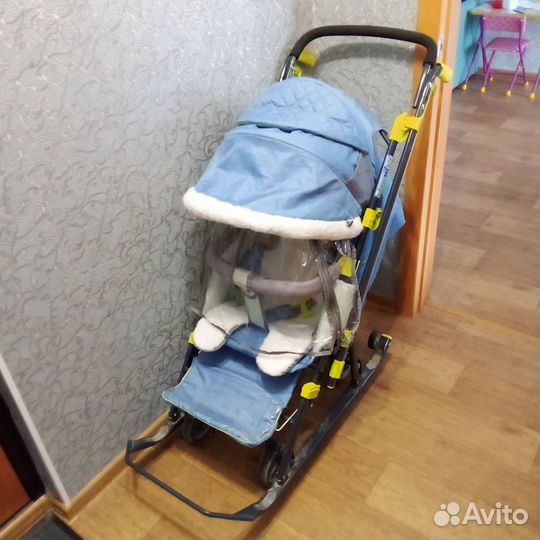 Детские санки с колесами