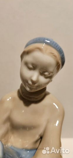 Редкая фигура Старая Гжель Фигуристка 60е