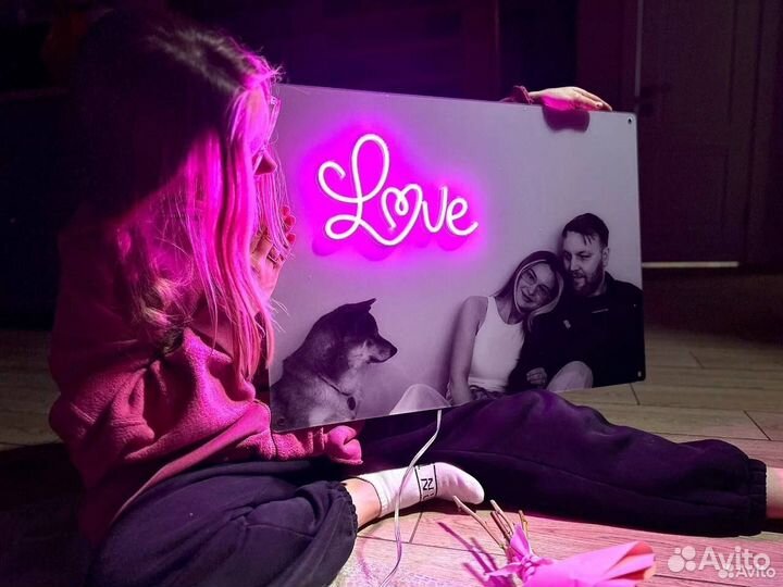 Портрет по фото с подсветкой