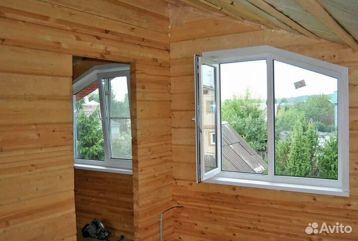 Окна пвх на дачу, окно 2х створчатое, 3х створчато