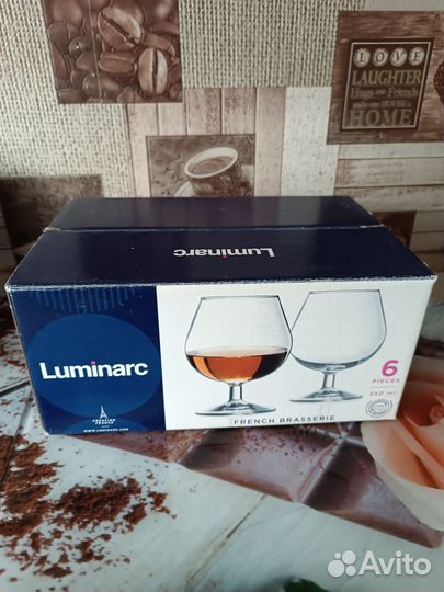 Набор бокалов для коньяка новый