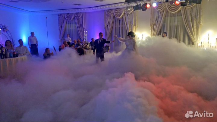 Спецэффекты на свадьбу. Тяжелый дым, фонтаны и др