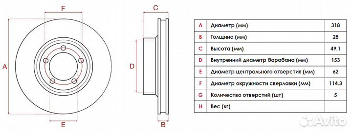 Тормозные диски передние Geely Atlas PRO