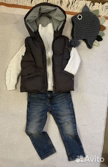 Жилетка свитер джинсы 104 шапка zara gucci next