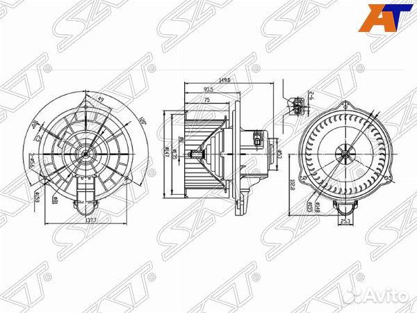 Мотор отопителя салона KIA soul 08-13