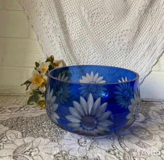 Ваза хрустальная нарезка