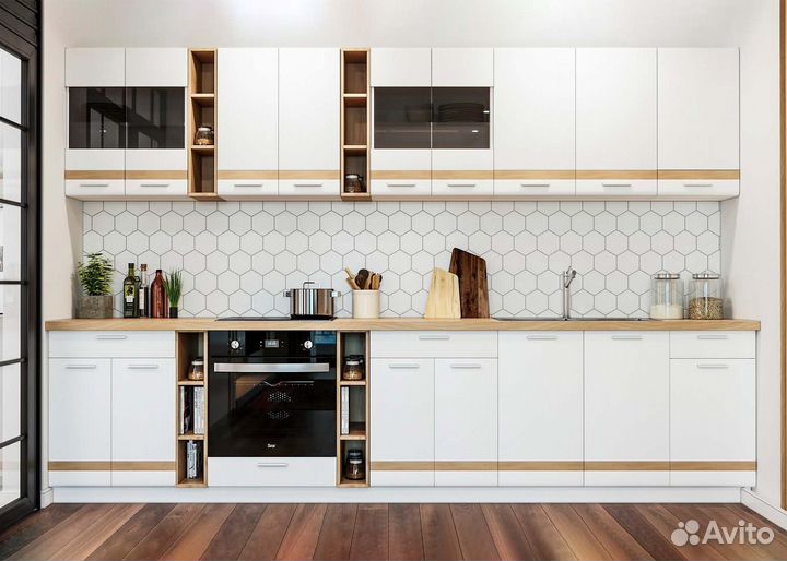 Кухня белый глянец на заказ