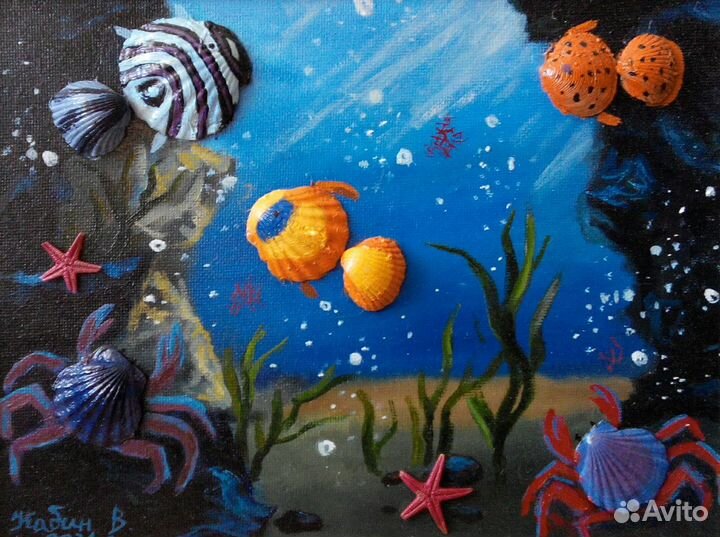 Картина маслом на картоне