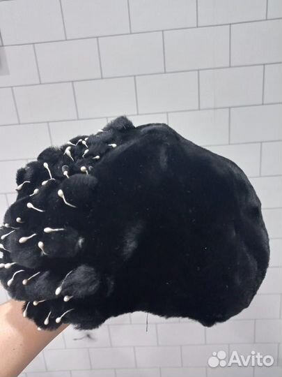 Шуба мутоновая с норкой