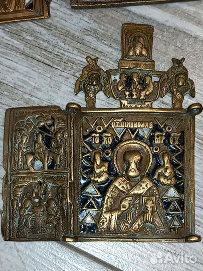 Икона Складень старинные