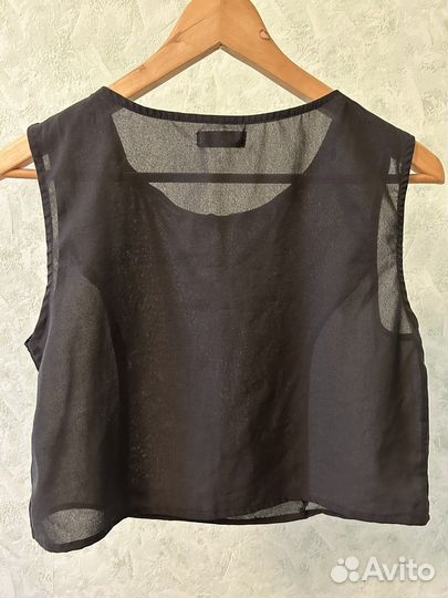 Кроп топ черный