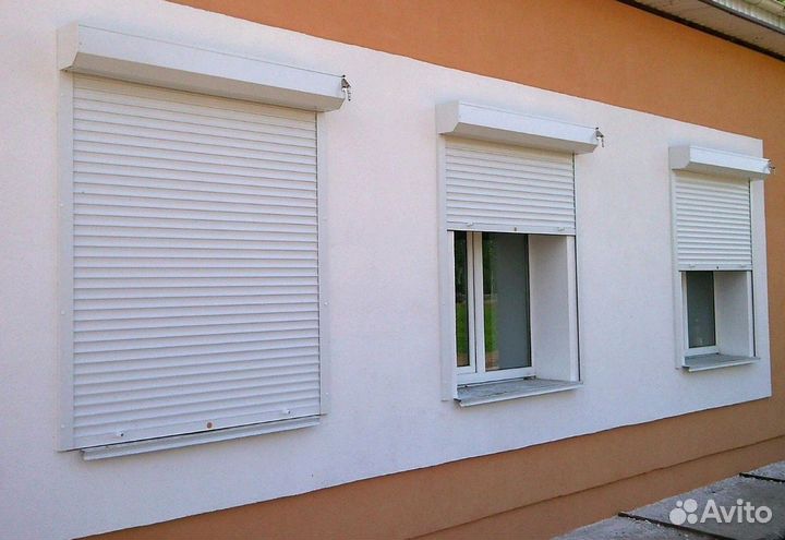 Рольставни белые и коричневые