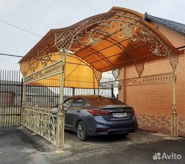 Кованые навесы и козырьки