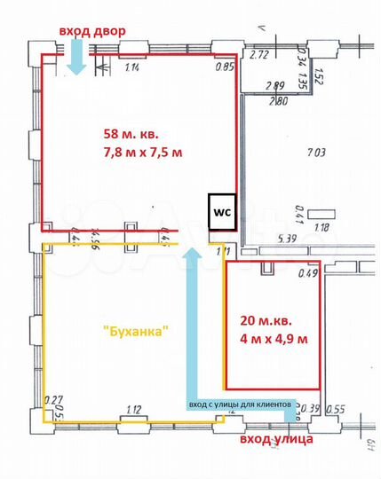 Торговая площадь, 58 м²