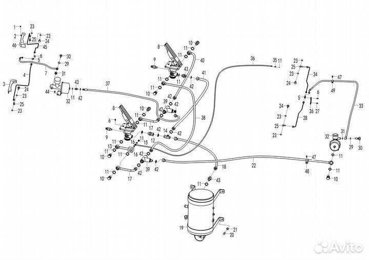 Трубка тормозная LGB152-002180 - 4041000552 (sdlg)