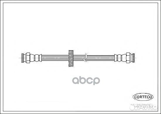 Тормозной шланг задний 223mm alfa, fiat, lanc