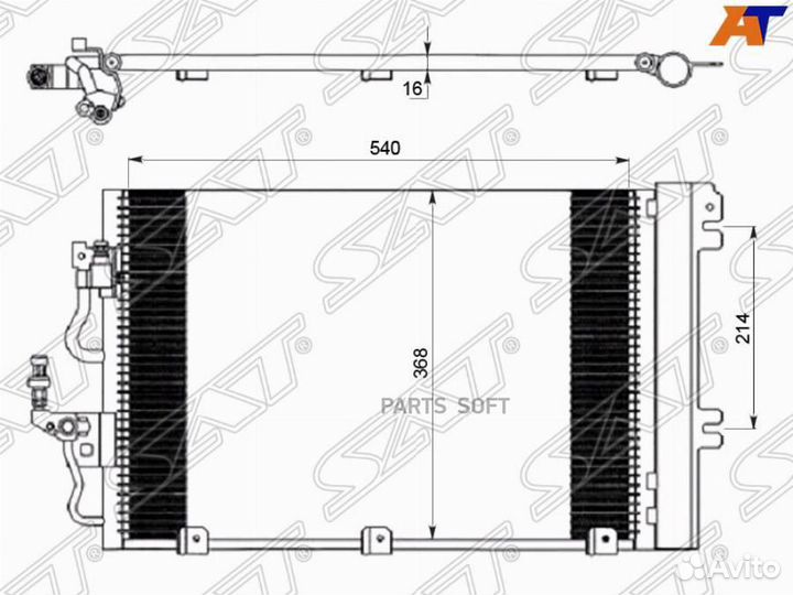 Радиатор кондиционера Опель Зафира B 1.6/1.8 05