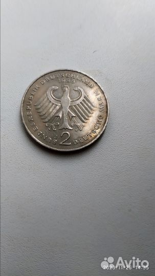 Монета 2 марки 1996 фрг