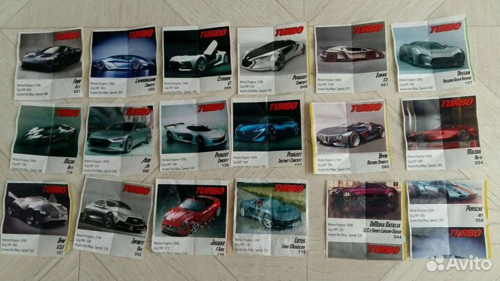 Вкладыши от жвачек