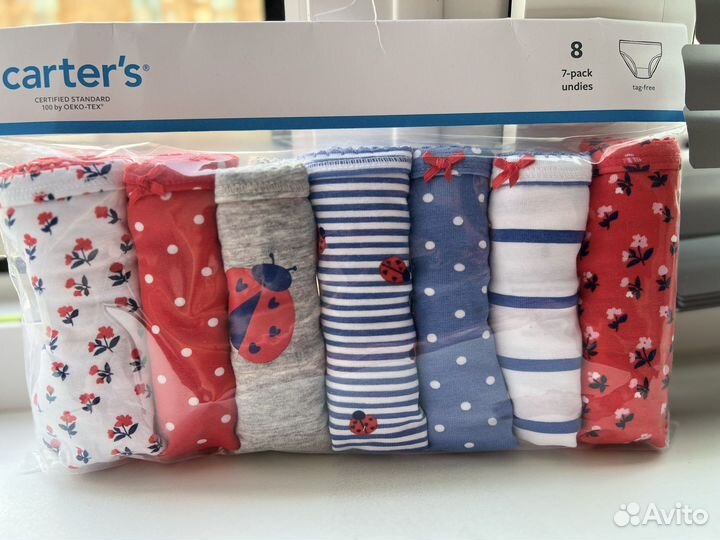 Трусики Carters упаковка 7 шт 8 лет