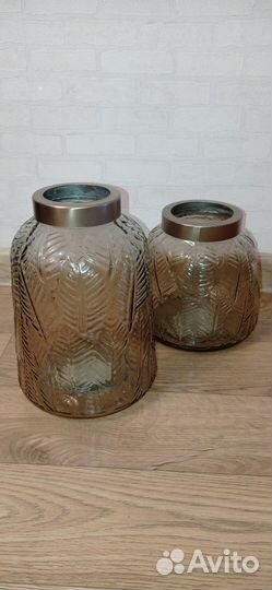 Ваза для цветов стекло 2 шт