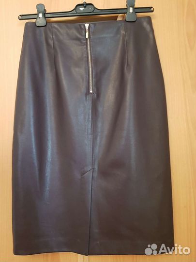 Кожаная юбка 46