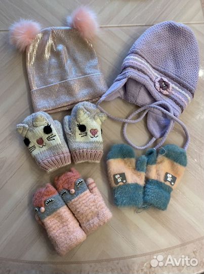 Детские шапки и варежки