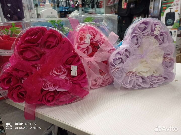 Букет роз из мыла Сердце